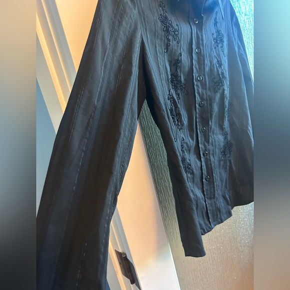 Jessica Sport Black Longsleeve Blouse - Picture 3 of 6